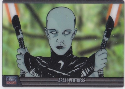 STAR WARS GALAXY SERIES 7 RETAIL ANIMATION CEL INSERT CARD 1 OF 9 ASAJJ VENTRESS