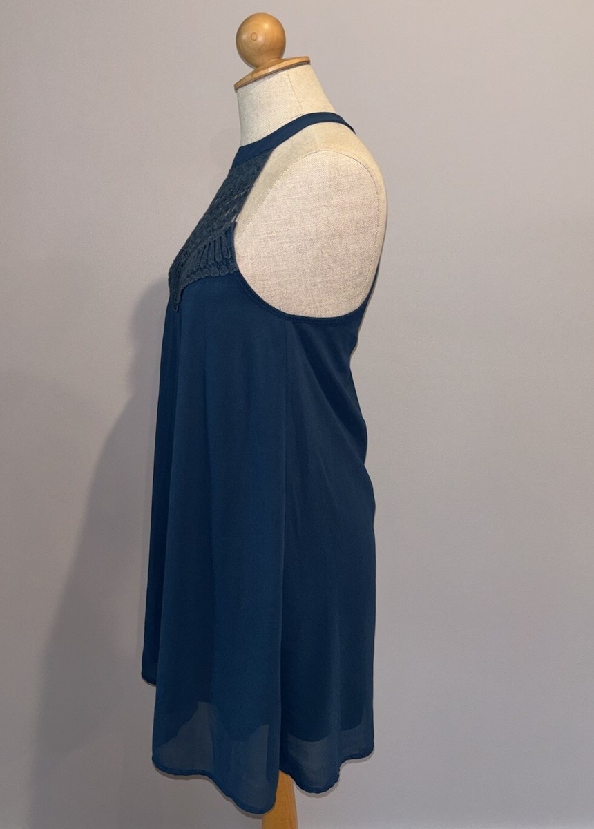 chinese dress ladies NWT Altar'd State Women's Small Floral Lace Teal Dress  mithmagazine