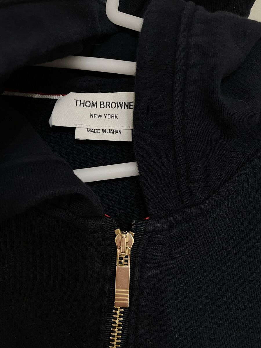 THOM BROWNE Engineered 4 Bar Zip Hoodie Size 2 | eBay THOM BROWNE Engineered 4 Bar Zip Hoodie Size 2 | eBay