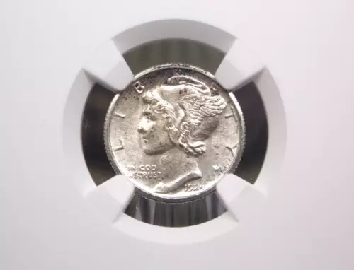 1924 "S" Mercury SILVER Dime 10c NGC MS62 #009 Uncirculated Unc ECC&C, Inc.