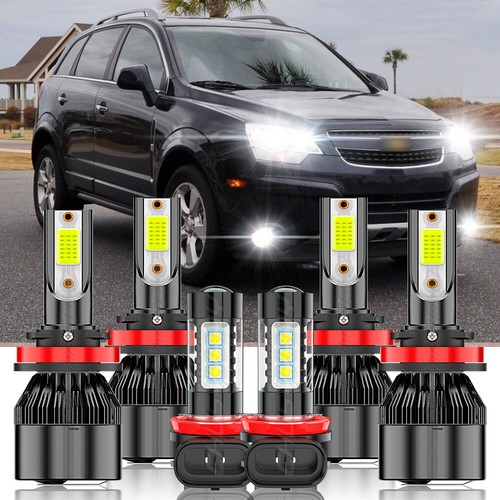 Fit Chevy Captiva Sport 2012-2015 6000K LED Headlight + Fog Lights 6 Bulbs Combo - Bild 1 von 16