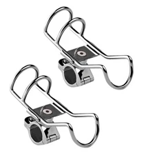 2PCS Fishing Rod Holder Boat Clamp On Stainless Steel Rails 7/8'' to 1'' Tube