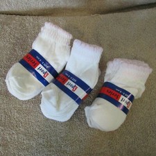 9 Pairs Baby Sport Series Ankle Socks - Size 0-6 - White/Pink -USA  B45-1 