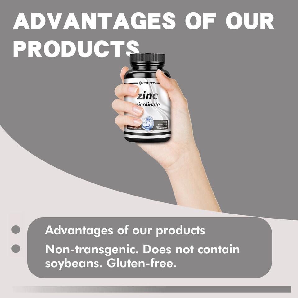 Zinc Picolinate 100mgImmune Support & Skin Health,Absorption