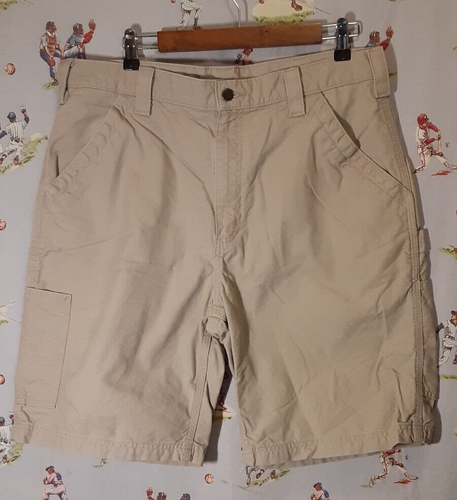 🔨 Carhartt B147 TAN Canvas Original Fit Utility Work Shorts Mens 36x10