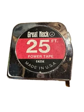 Great Neck USA  25 Ft Power Tape C425E  Locking Vintage Made in the USA