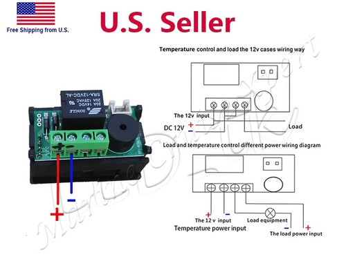 12V Digital LED Microcomputer Thermostat Controller Switch Temperature Sensor DC - Picture 5 of 8