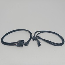 Fan Power Supply Cable 1 to 2 with 3 Pin 4 Pin for Computer CPU 10.6 Inch 2-Pack