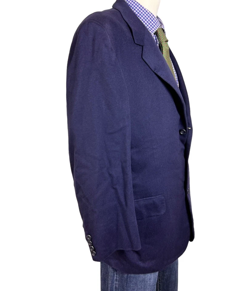 Oxxford Clothes Blazer Jacket THE CAMBRIDGE 100% CASHMERE Navy Men's 42R Nice - Image 3 of 4