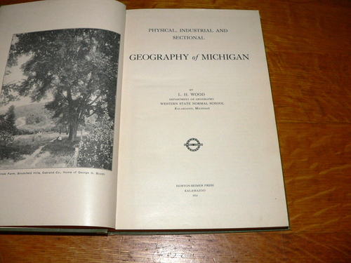 Antique 1914 "Physical, Industrial, and Sectional Geography of Michigan" HC Book - Picture 6 of 8