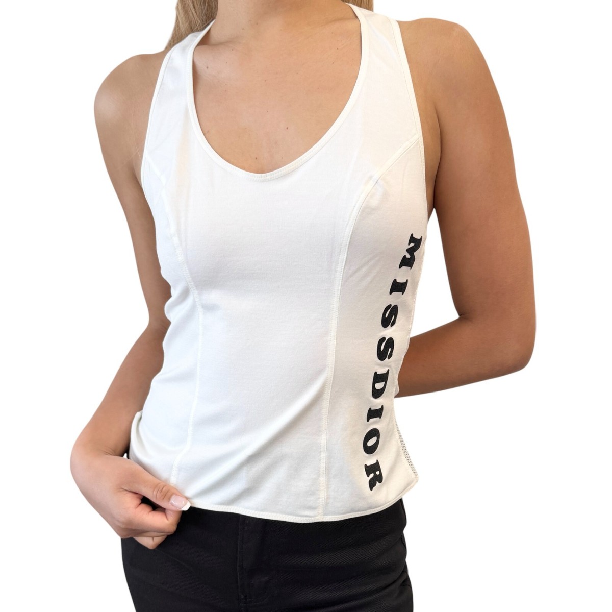 Christian Dior Vintage Miss Dior Logo Tank Top #2 Sleeveless