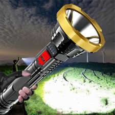2000000 Lumen Super Bright LED Flashlight Tactical Rechargeable LED Work Outdoor