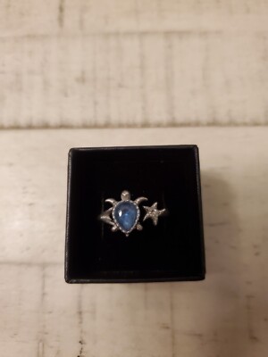 Turtle Ring Bring me Friendship Silver Color Enchanted Size 9.5