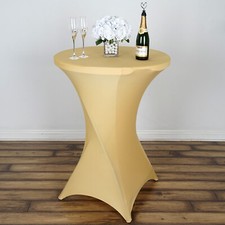 Champagne COCKTAIL SPANDEX TABLE COVER Fitted Wedding Party Home Tablecloth SALE