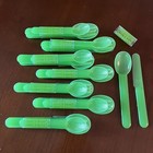 SET OF 7 Vintage Crate & Barrel Bodum Jorgensen Plastic Serveware Silverware Set