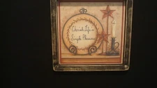  Primitive Country Print "CHERISH LIFE'S SIMPLE PLEASURES"  9 1/2 " x 9 1/2"