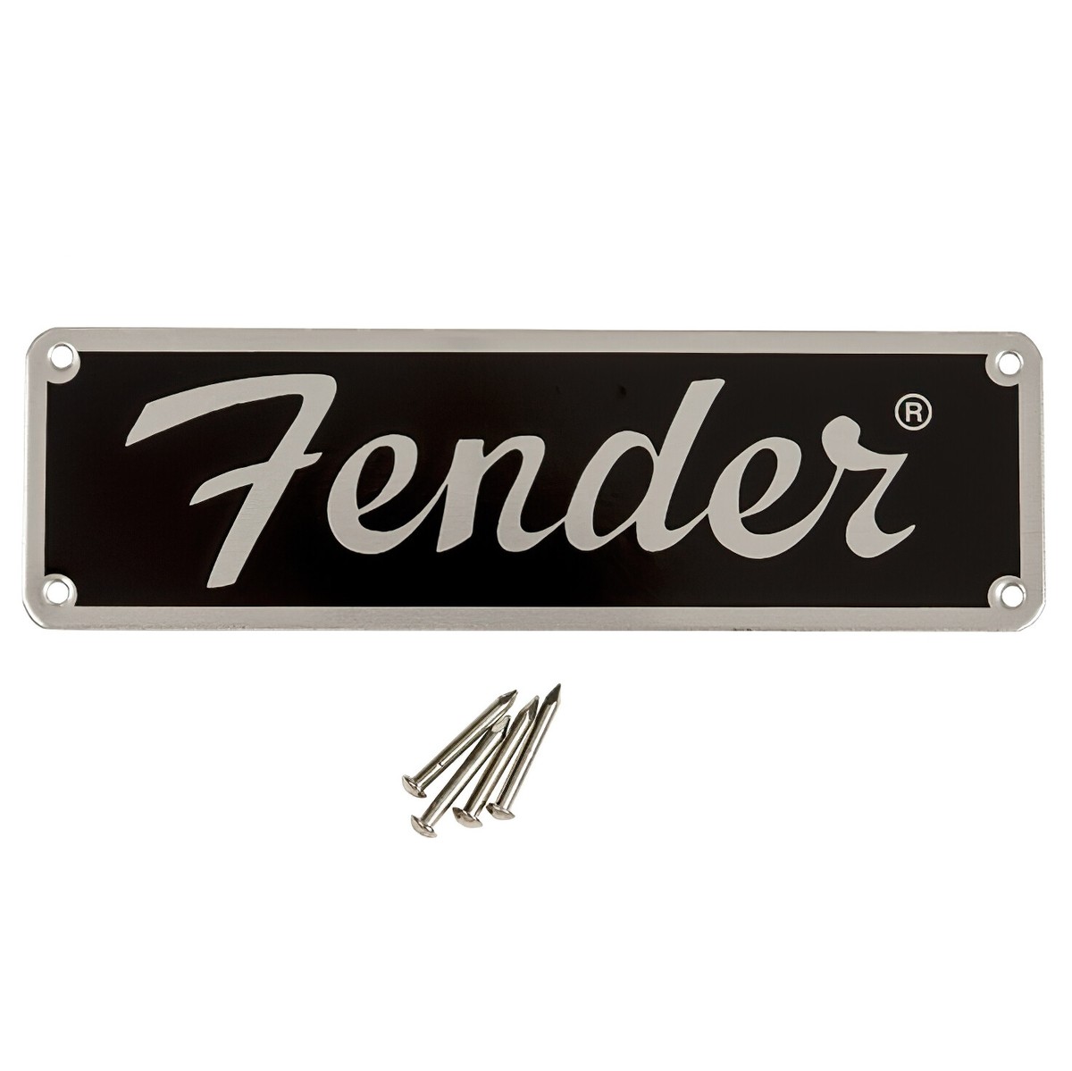 Fender Amplification Small Tweed Era Metal Logo Nameplate Genuine