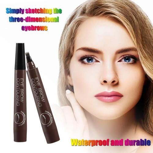 Microblading Tattoo Eyebrow Ink Pen Long Lasting Eye Brow Pencil 3D Fork Makeup - Picture 14 of 21