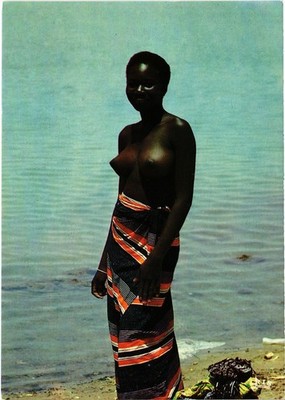 PC MODERN ETHNIC NUDE MEETING NEAR MARIGOT WEST AFRICA (a85964)