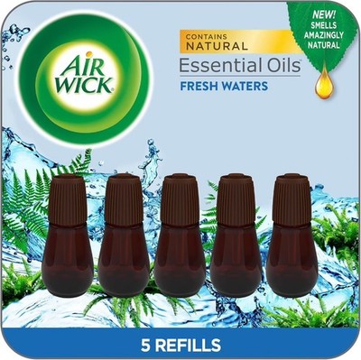 Air Wick Essential Mist Oils Diffuser Air Freshener Refills,Fresh Waters,5 Count