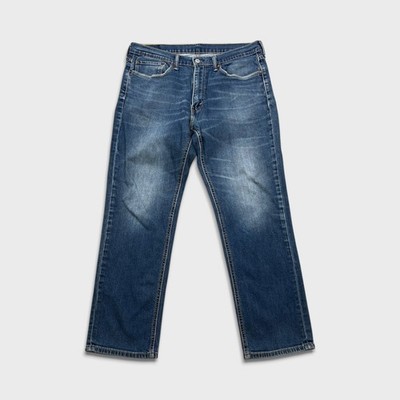 Levi's 541 Jeans Mens 34x30 Blue Athletic Taper Stretch Faded Dark Wash Denim