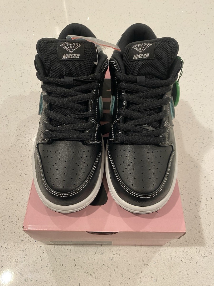 Size Nike Diamond Supply x Dunk Pro SB Low Black Diamond