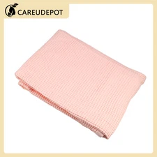1Pcs Soft Absorbent Bath Towel for Shower Cotton Waffle Weave Pattern Pink