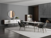 Luxus Esszimmer Set 8Tlg Einrichtung Esstisch StüHle 4X Holz MöBel Sideboard