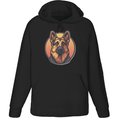 Hoodie / Kapuzenpullover ''Deutscher Schäferhund im Kreisrahmen'' für Erwachsene (HO047160)