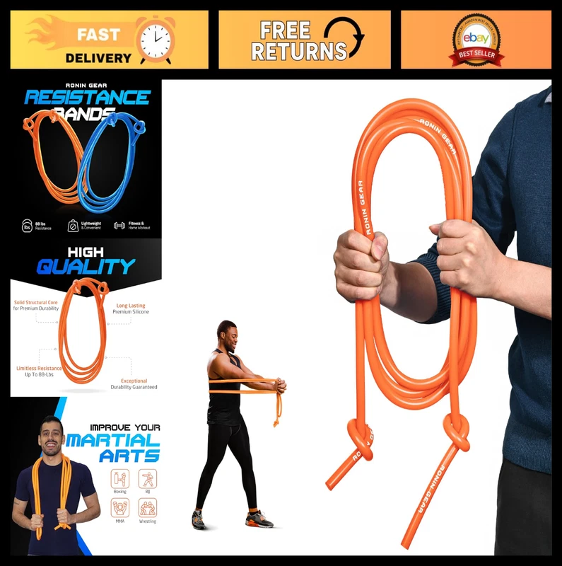 16ft 88lb Resistance Bands Strength Training