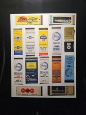 Vintage GM CHEVROLET "OK USED CARS" Dealership Matchbooks. 14 Collectible Books
