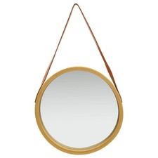 Wall Mirror Vanity Hanging Round Mirror for Bedroom Living Room Gold vidaXL