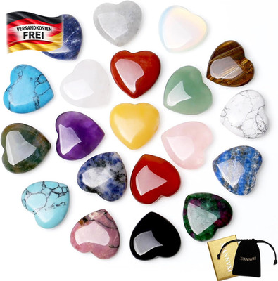 Herz Edelsteine Set für Meditation Energie Healing Schmuck Geschenk