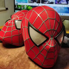 Toby Maguire Spiderman Mask With Hard Face Shell  Magnetic Eyes Wearable Adult
