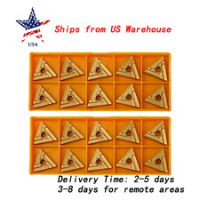 20pcs DCMT11T304 Yellow Coated Carbide Inserts, Turning Tool Inserts Set