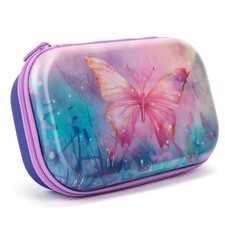 3D Pencil Case for Girls, Lenticular School Pencil Box, Butterflies