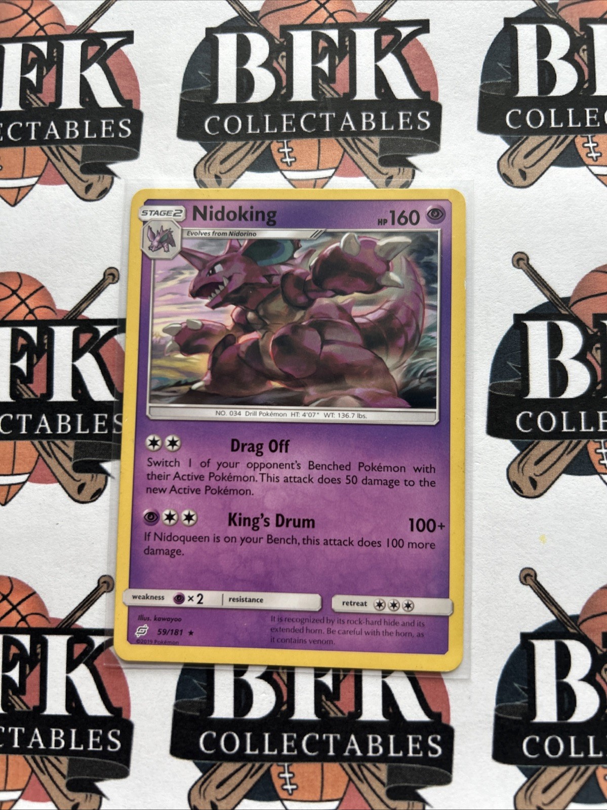 NM-Mint Nidoking - 59/181 - Rare Pokemon Team Up