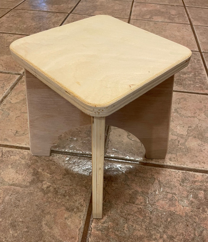 Child-size stool kit-ready to assemble and finish