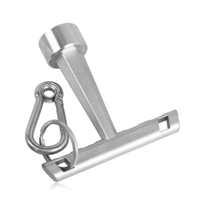New Stainless 13/16'' Penta Curb Box Key Wrench Fit for Water Meter Key