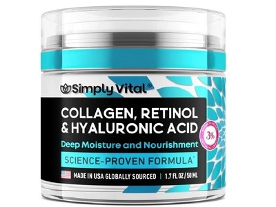 SIMPLY VITAL Crème SimplyVital Collagène Rétinol et Acide Hyaluronique, 50 ml