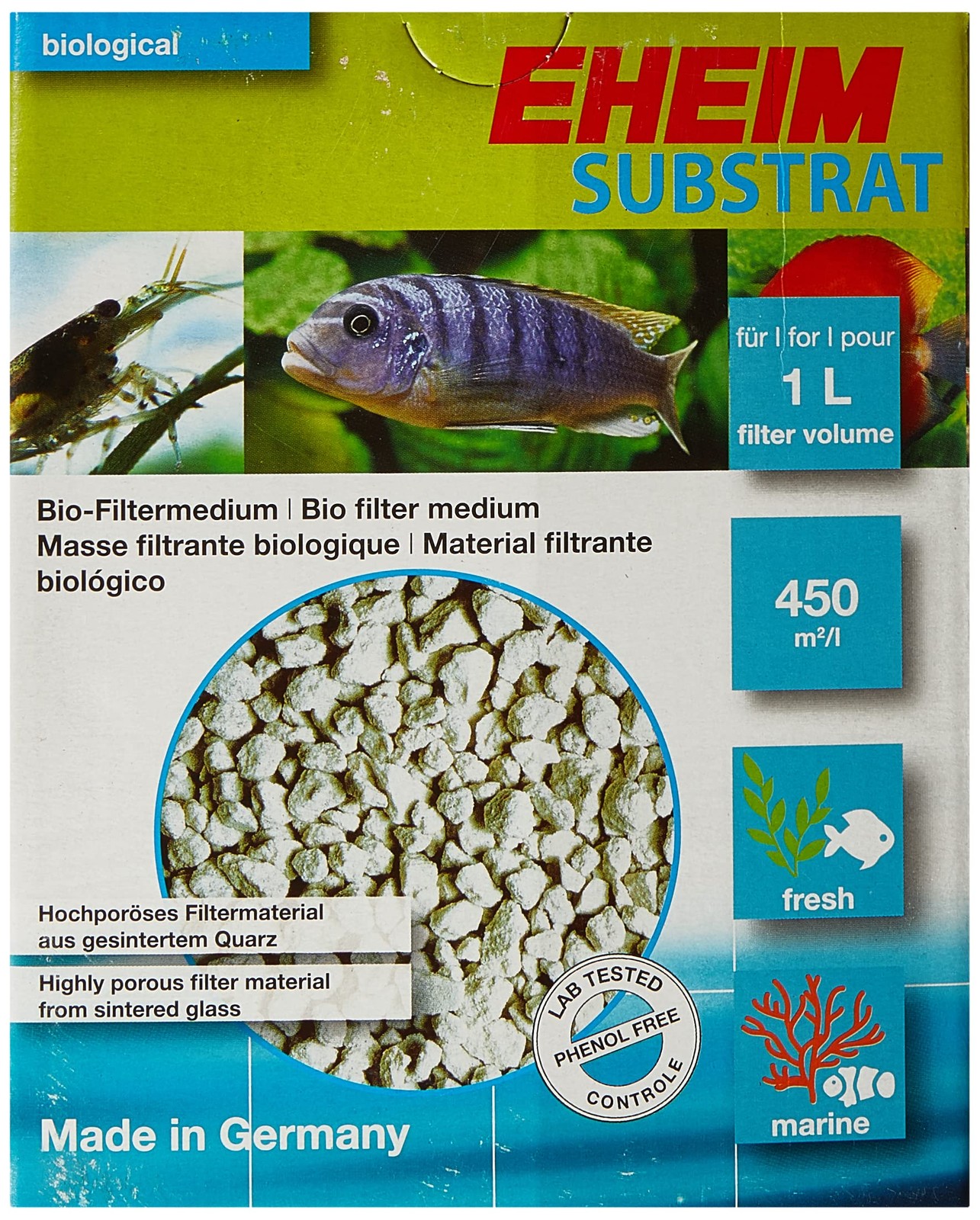 Substrat masse filtrante biologique 1L pour le cyclage de l'aquarium