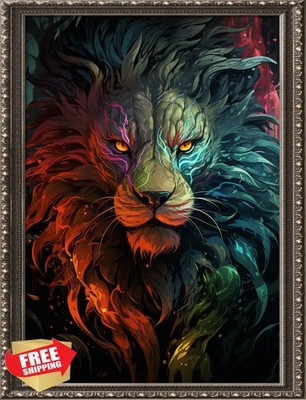 Leczany Cross Stitch Kit Lion 11CT 13x17.7''