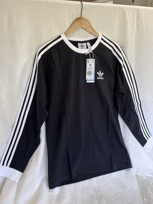 Adidas Originals 3- Stripes Long Sleeve T Size M BNWT Black IA4877