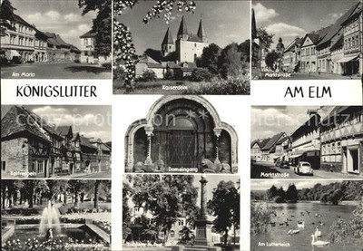 Koenigslutter Elm Market Street Lutterteich Imperial Cathedral customs square systems