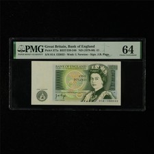 1978-80 Great Britain Bank of England 1 Pound Pick#377a PMG 64 Choice UNC