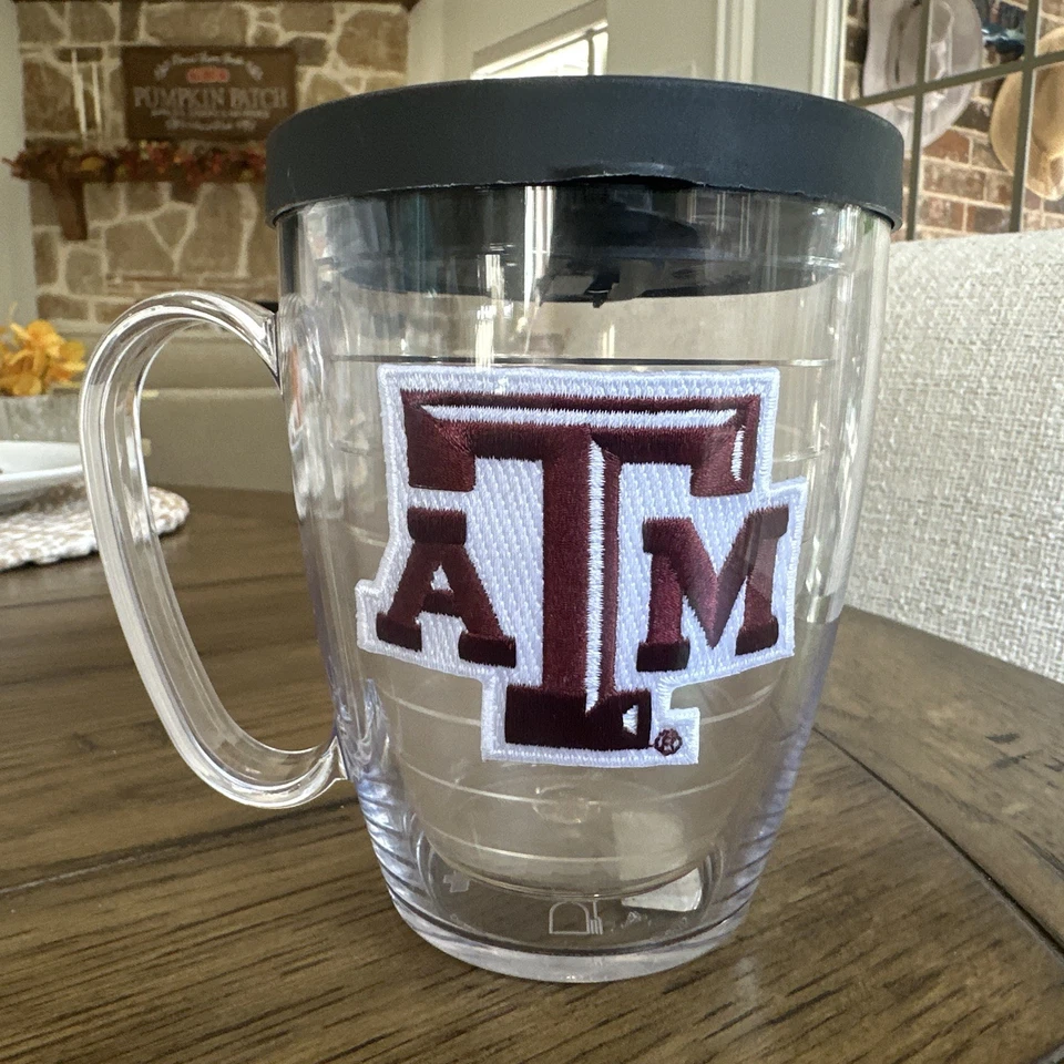 Vaso aislante Tervis Texas A&M con envoltura y tapa taza de 16 oz - Tritan transparente Foto 2 de 4
