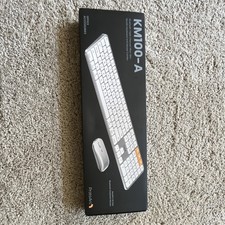ProtoArc KM100-A Slim Bluetooth Keyboard Mouse Bundle White Quiet Keys