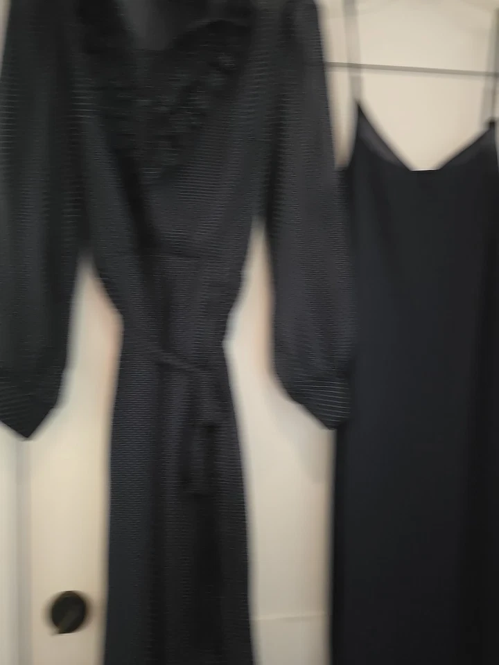 Vestido Banana Republic Azul Marino Polk A Dot Con Slip, Grande Foto 3 de 4