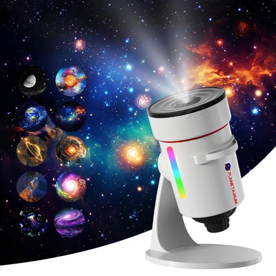 Galaxy Projector，Upgraded 4K HD Star Projector Lens, 10 Realistic Nebula Scen...