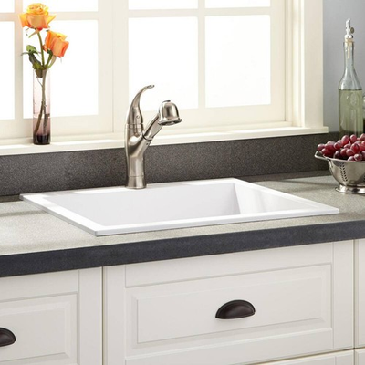 #ad Single bowl Drop in Sink Granite Composite 23 5 8quot;x20 1 16quot;x7 7 8quot; No Overflow $48.00